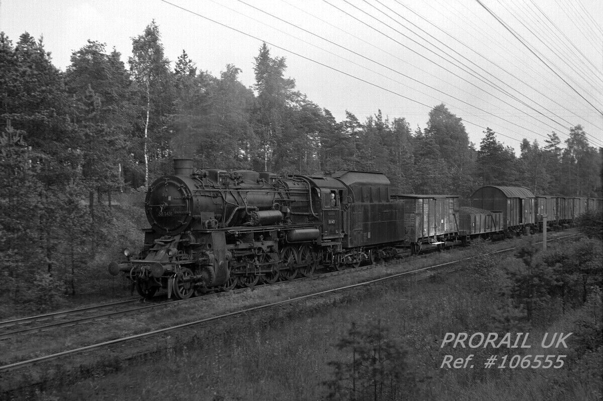PHOTO Germany DR 3-cyl 2-10-0 58.1431 heads heavy freight at Klotzsche - 106555