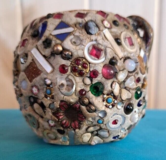 Unique America Art Paperweight or? A 1 of a Kind- Object incredible Gems/ Jewels