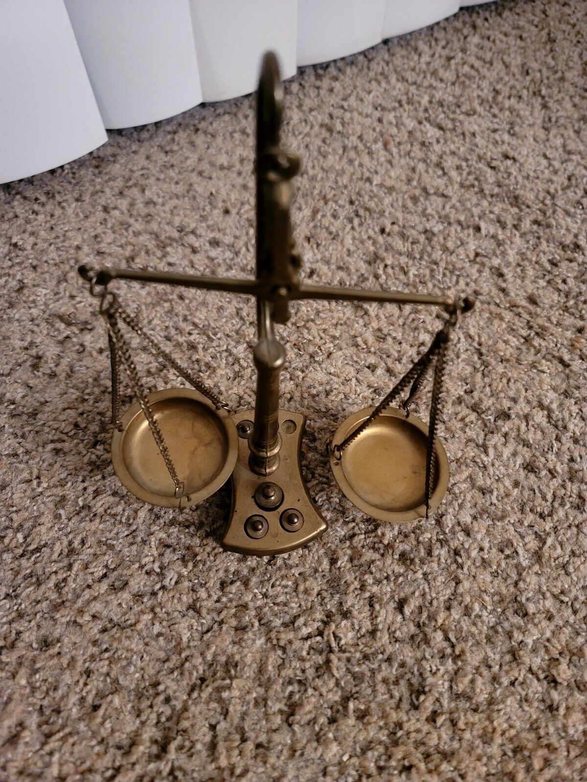 Vtg Brass Balance Scale  Chained Pans ~ Justice Lawyer Commerce