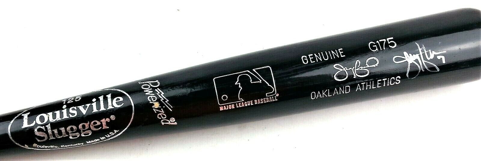 Oakland A's Louisville Slugger Autographed Bat Jeremy Giambi 2x Signed MLB G175
