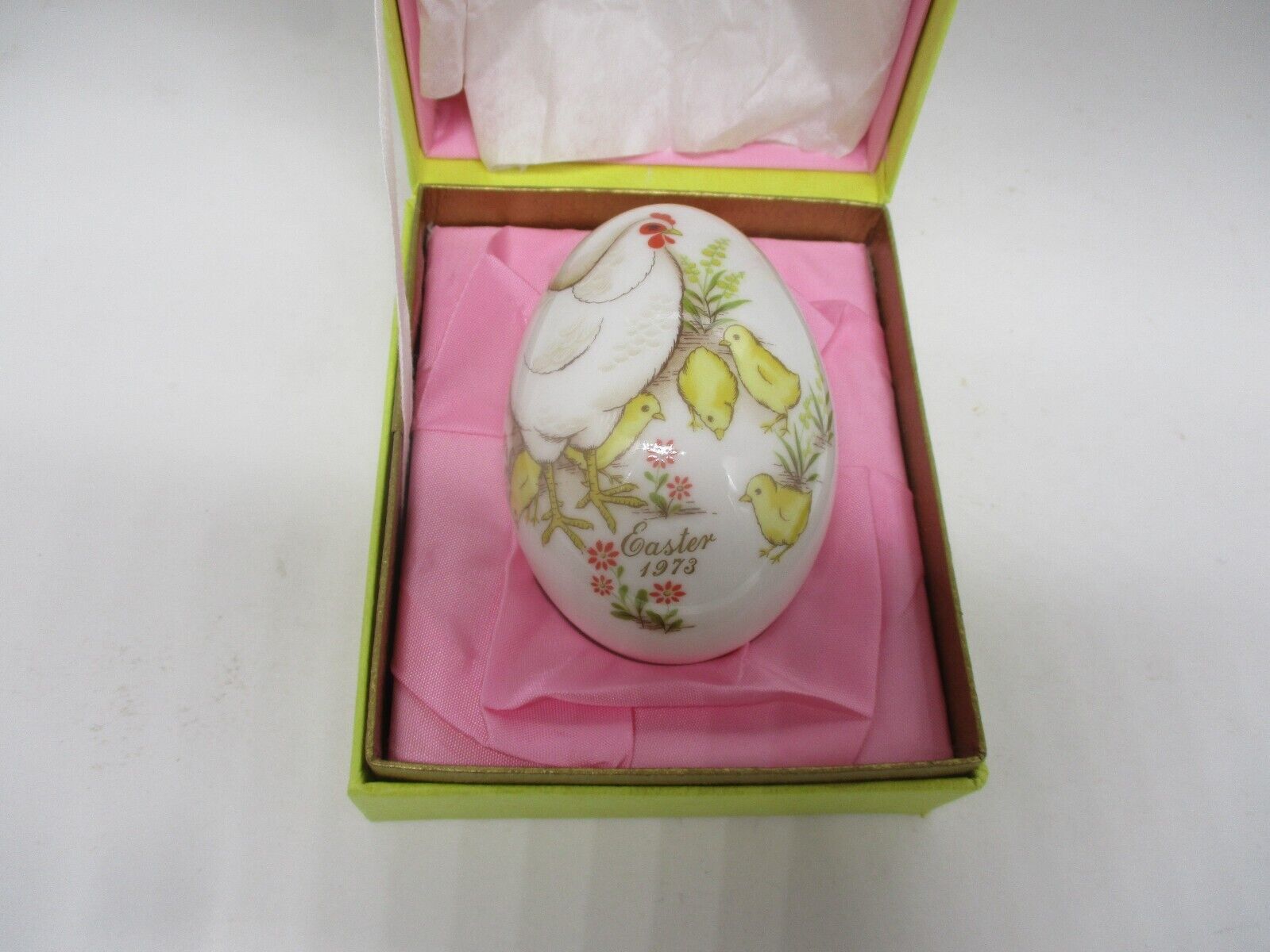 Vintage 1973 Noritake Bone China Easter Egg in Box