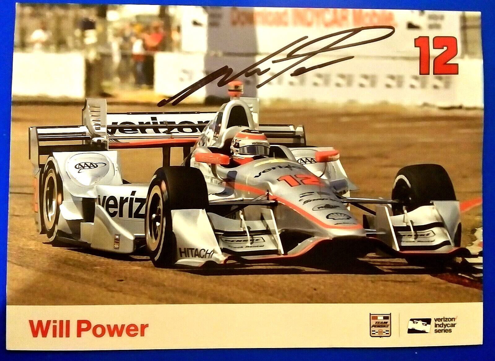 Will Power 2016 Indy Car Indianapolis 500 Promo hero Card Autographed authentic