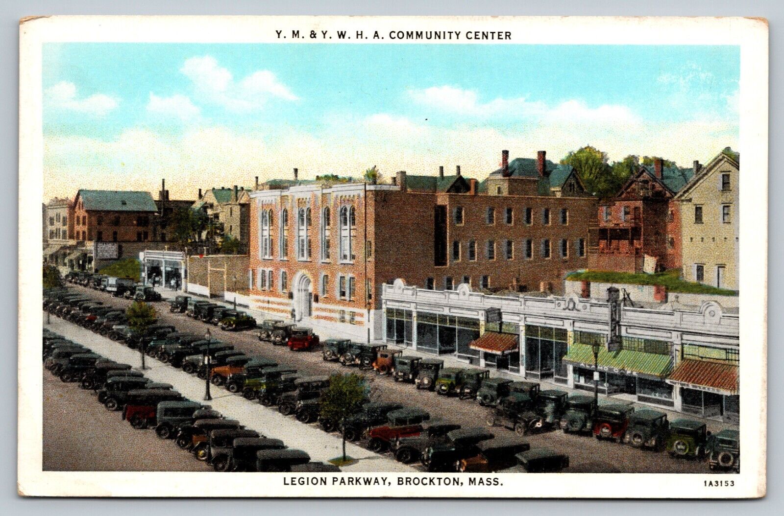 c1930\'s Y.M.& Y.W.H.A Community Center Legion Parkway Brockton MA Postcard
