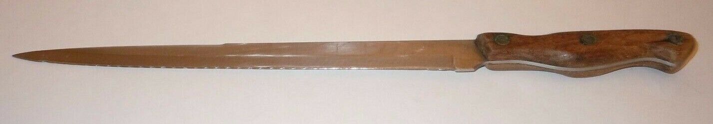 Vintage Lifetime Cutlery Serrated Knife D 400 11 Inch Blade Heavily Worn Tang