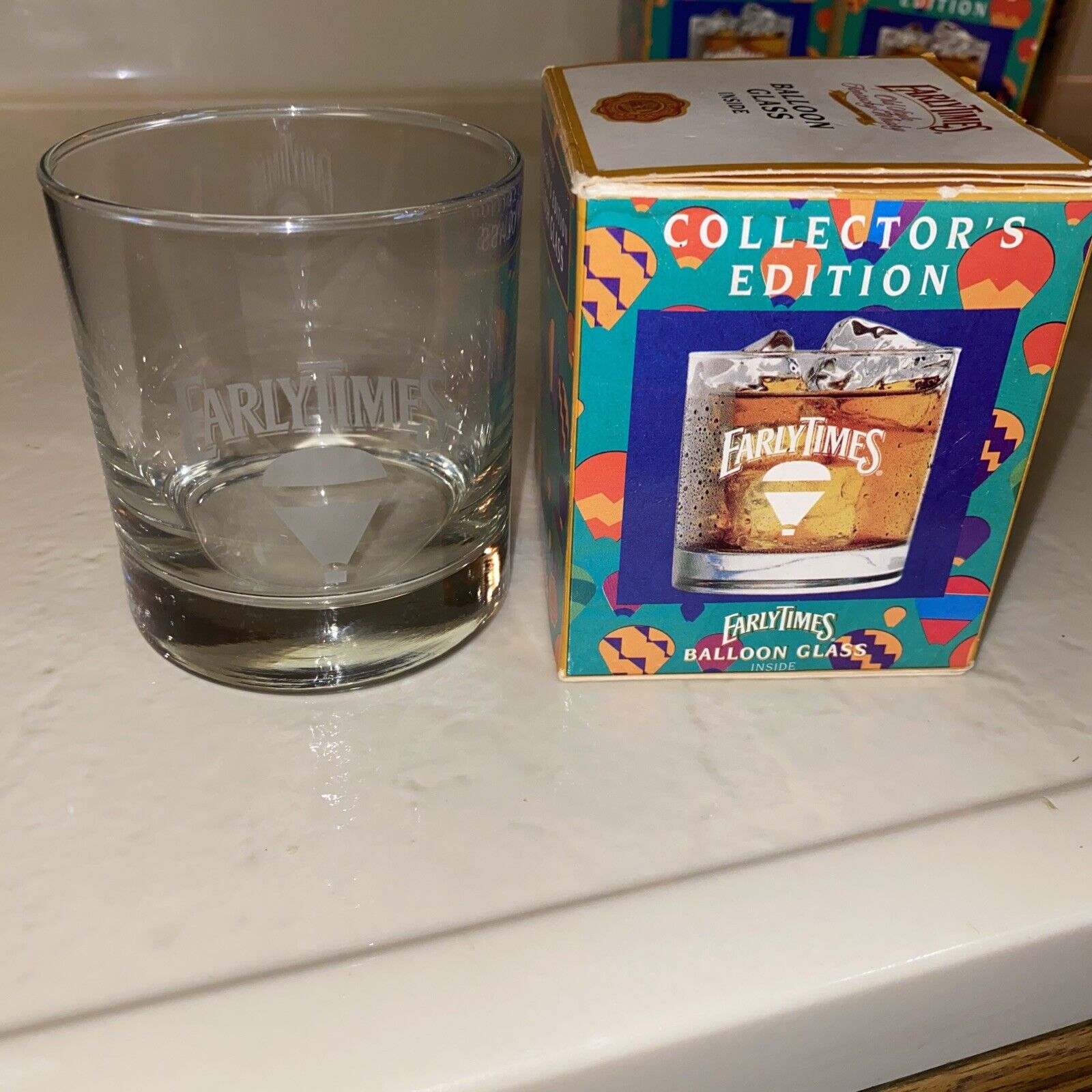 4 Early Times 1996 Collector’s Edition Balloon Glasses 