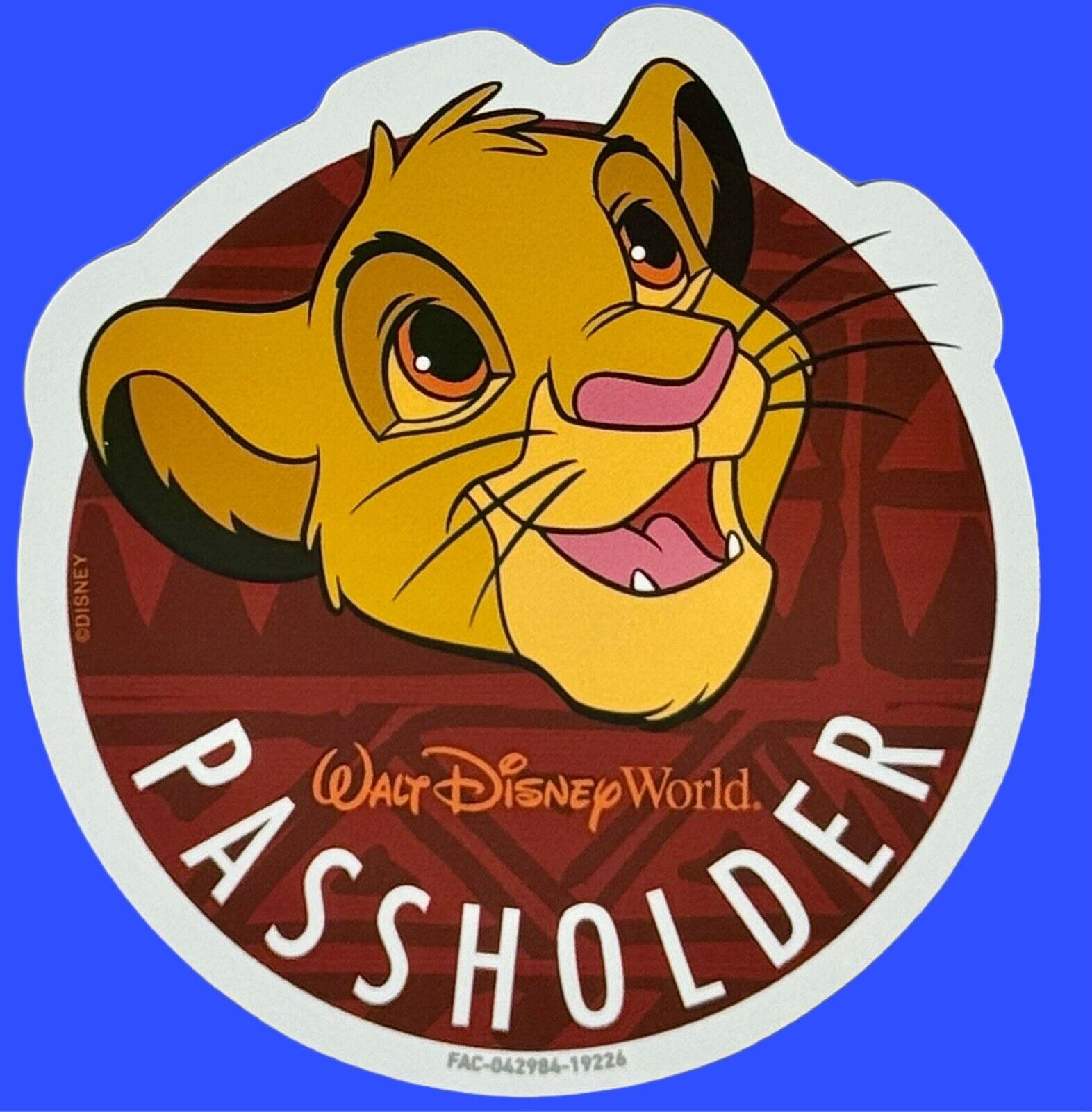 Disney Annual Passholder Simba Magnet Animal Kingdom Summer 2019 RARE Retired