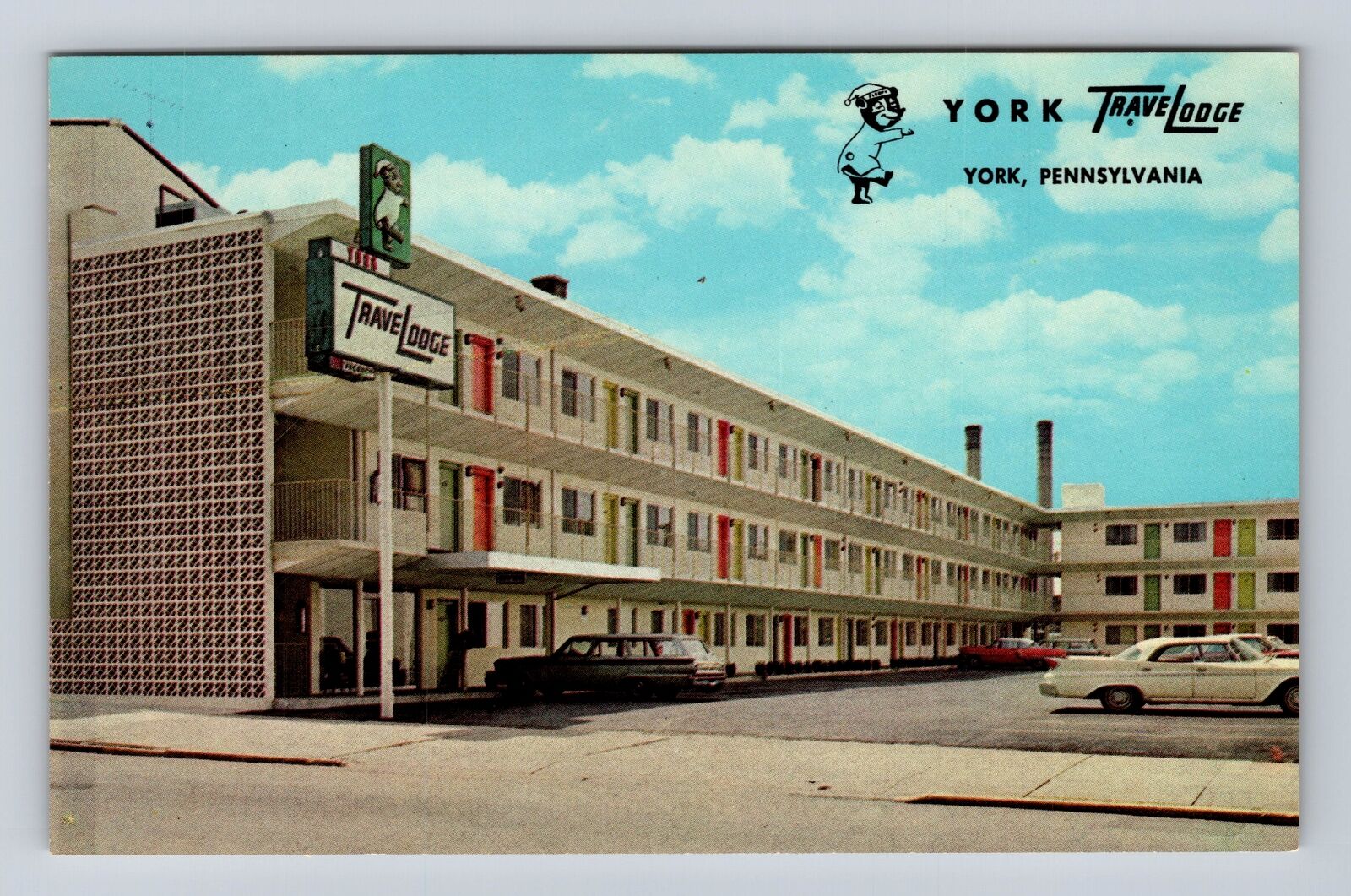 York PA-Pennsylvania, York Travelodge Advertising, Vintage Souvenir Postcard