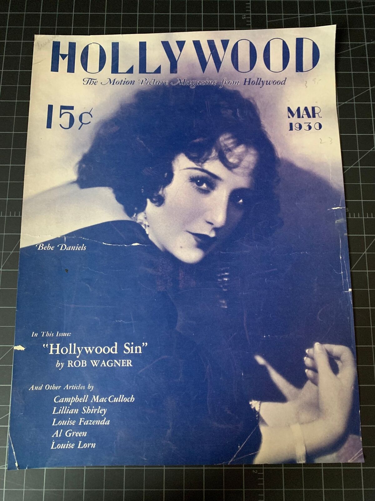 Rare Vintage 1930 Hollywood Magazine Cover - Bebe Daniels