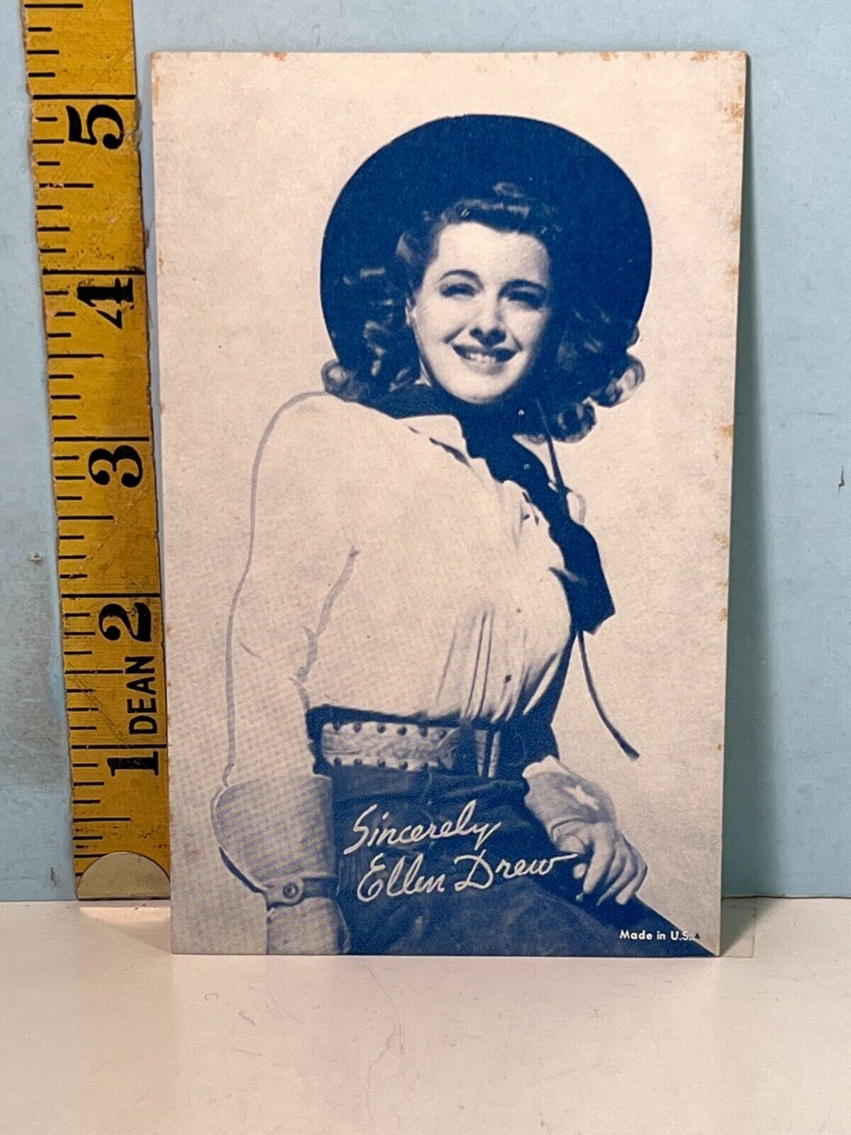 1947-66 Exhibit Card Pinup Cowgirl Ellen Drew
