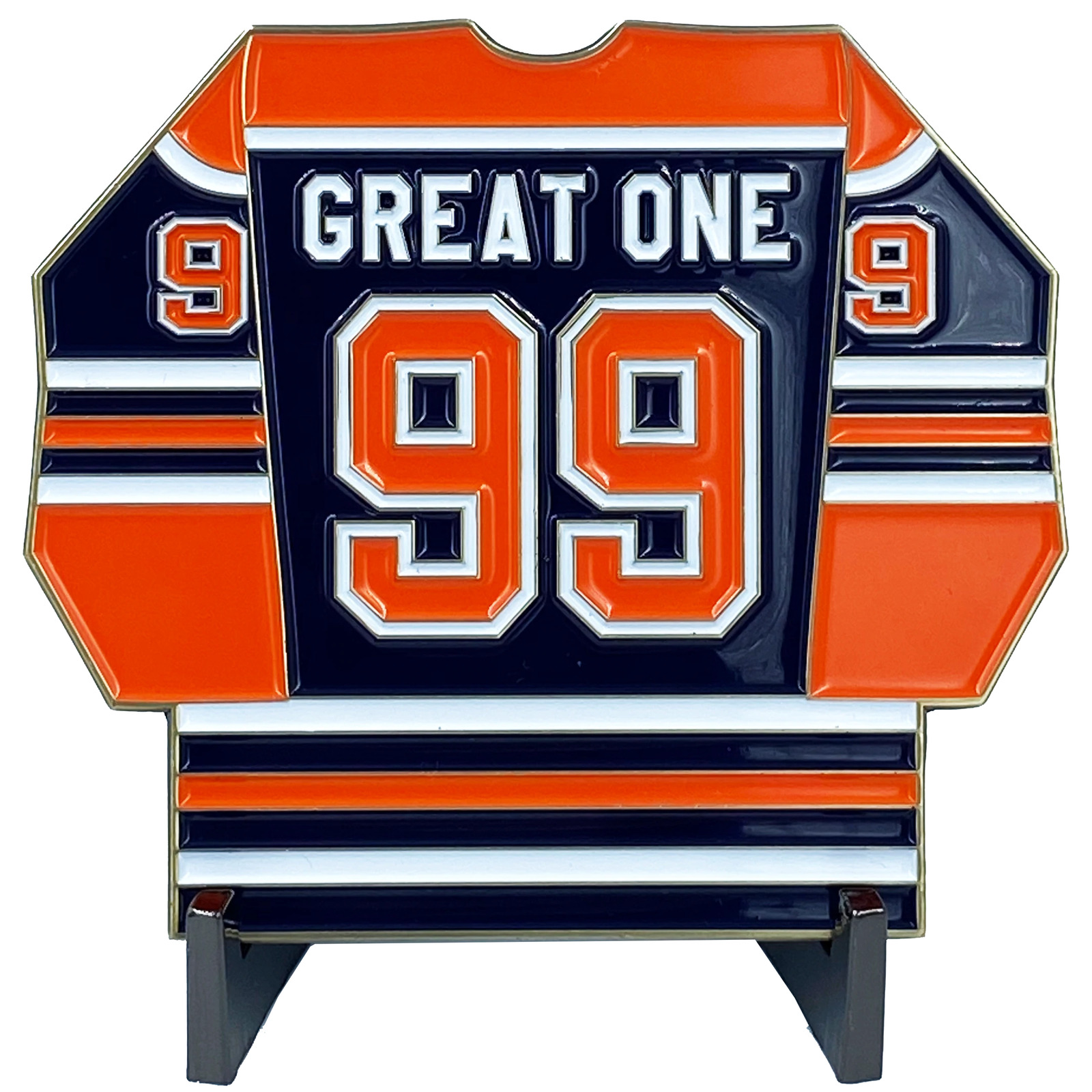 DL11-08 The Great One Challenge Coin Inspired by Wayne Gretzky 99 Edmonton Jerse
