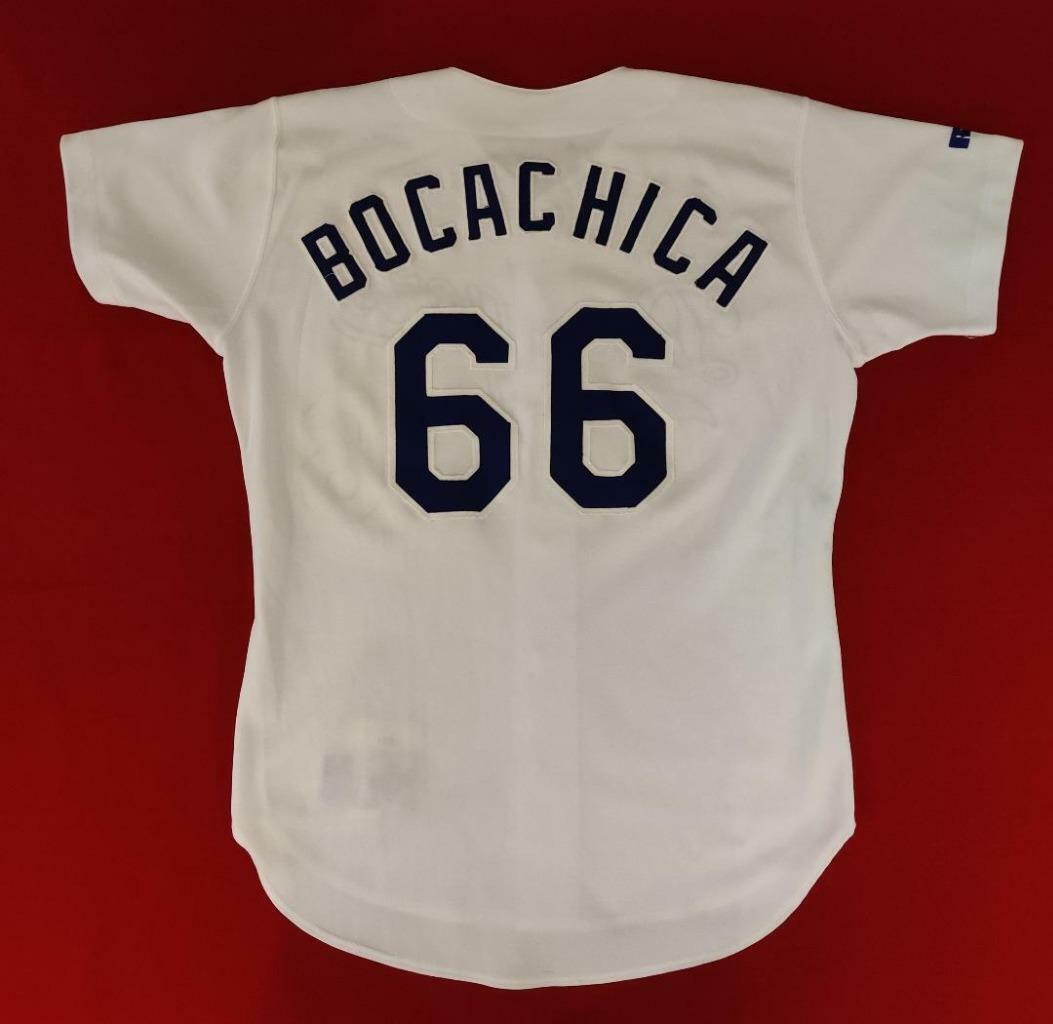 Los Angeles Dodgers 1998 Russell Ath Game Worn Home Jersey #66 Bocachica