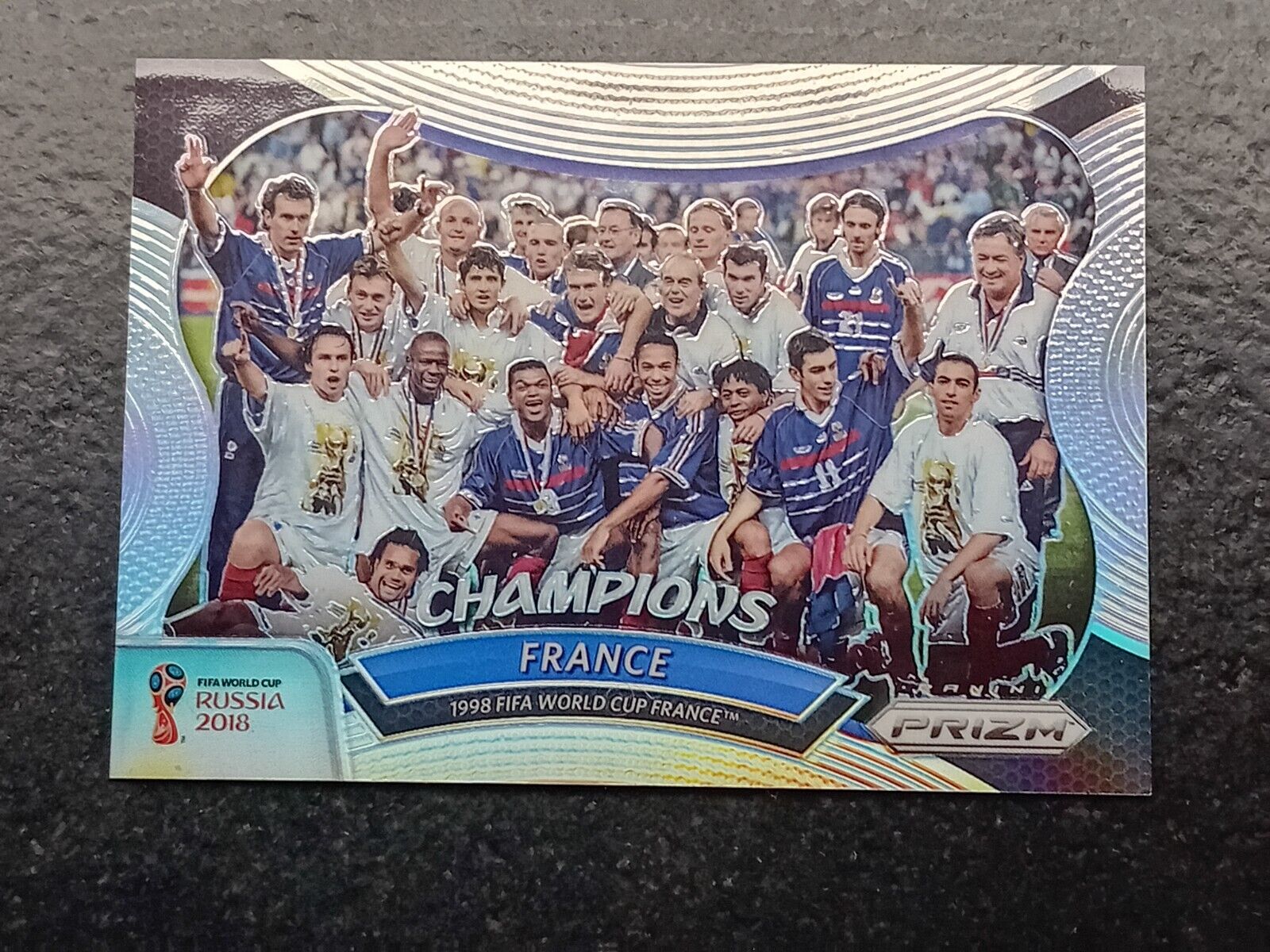 1998 PANINI PRIZM WORLD CUP CHAMPIONS FRANCE CH-5 WITH ZIDANE, WHITE, HENRY