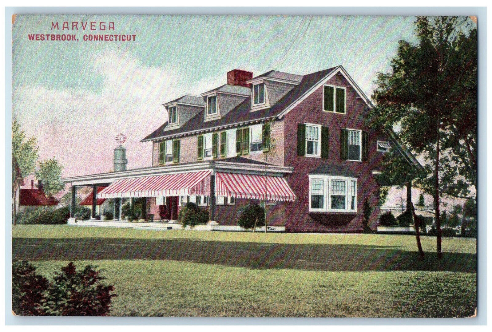 c1905 Big House Marvega Westbrook Connecticut CT Antique Unposted Postcard