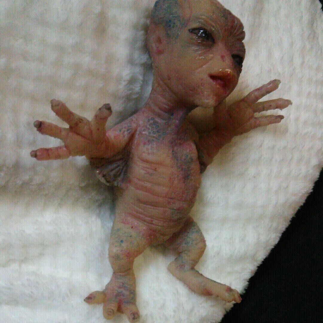 REBORN DOLL Full Silicone Small Baby Alien H5.1 inch
