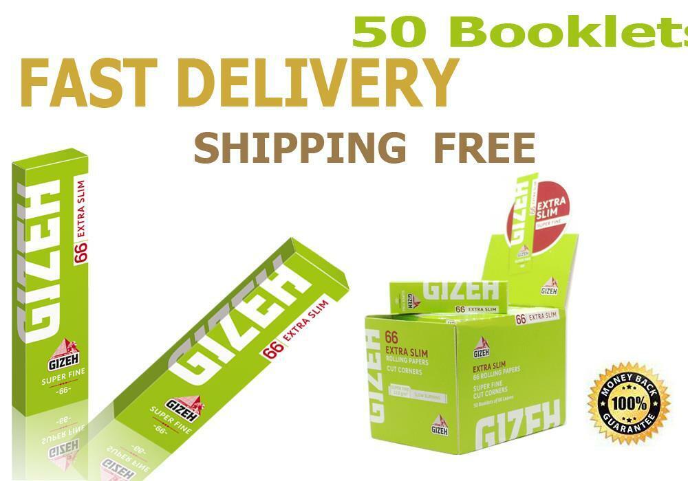 GIZEH Green Light Extra Slim SUPER FINE Cartine Rolling Papers 25 Booklets