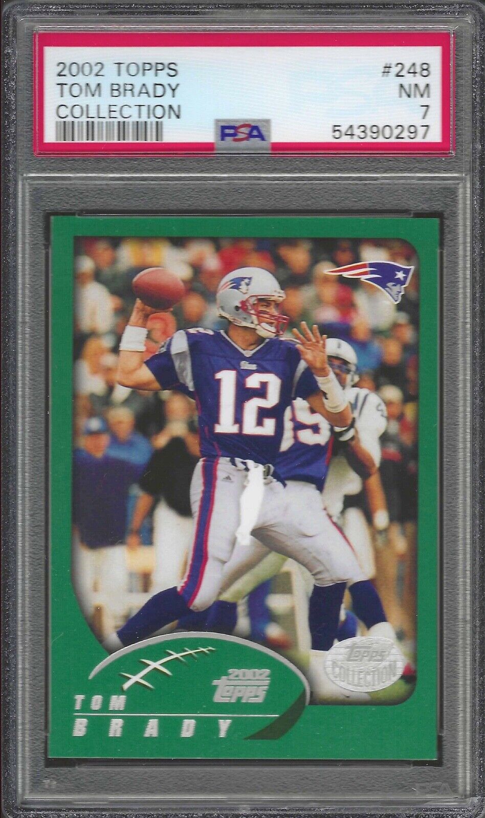 2002 Topps Collection Tom Brady #248 New England Patriots PSA 7 ONLY 50 GRADED