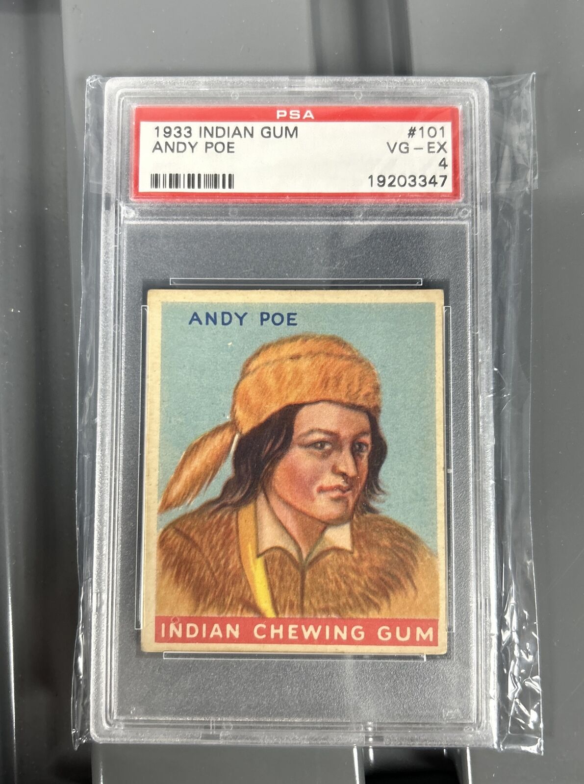 1933 Indian Gum #101 Andy Poe PSA 4 NM Series of 192 TOUGH