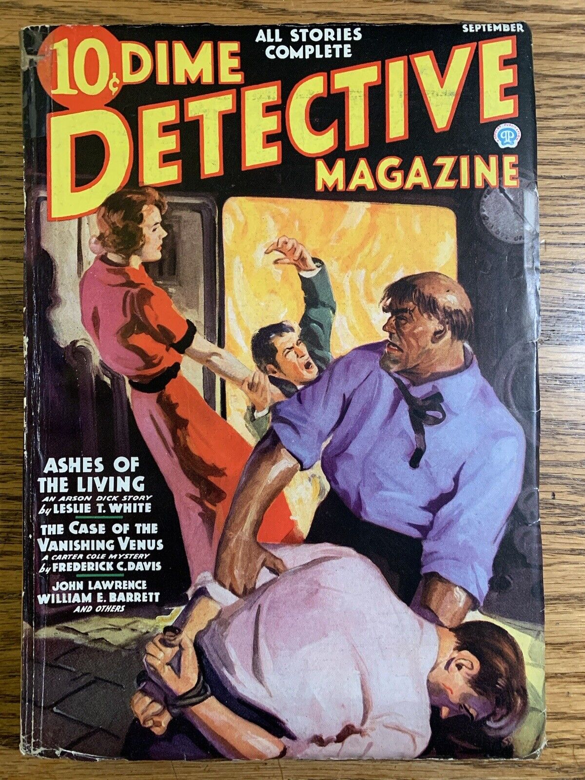 Dime Detective Magazine September 1936 Classic Cover Vintage Pulp Magazine NF