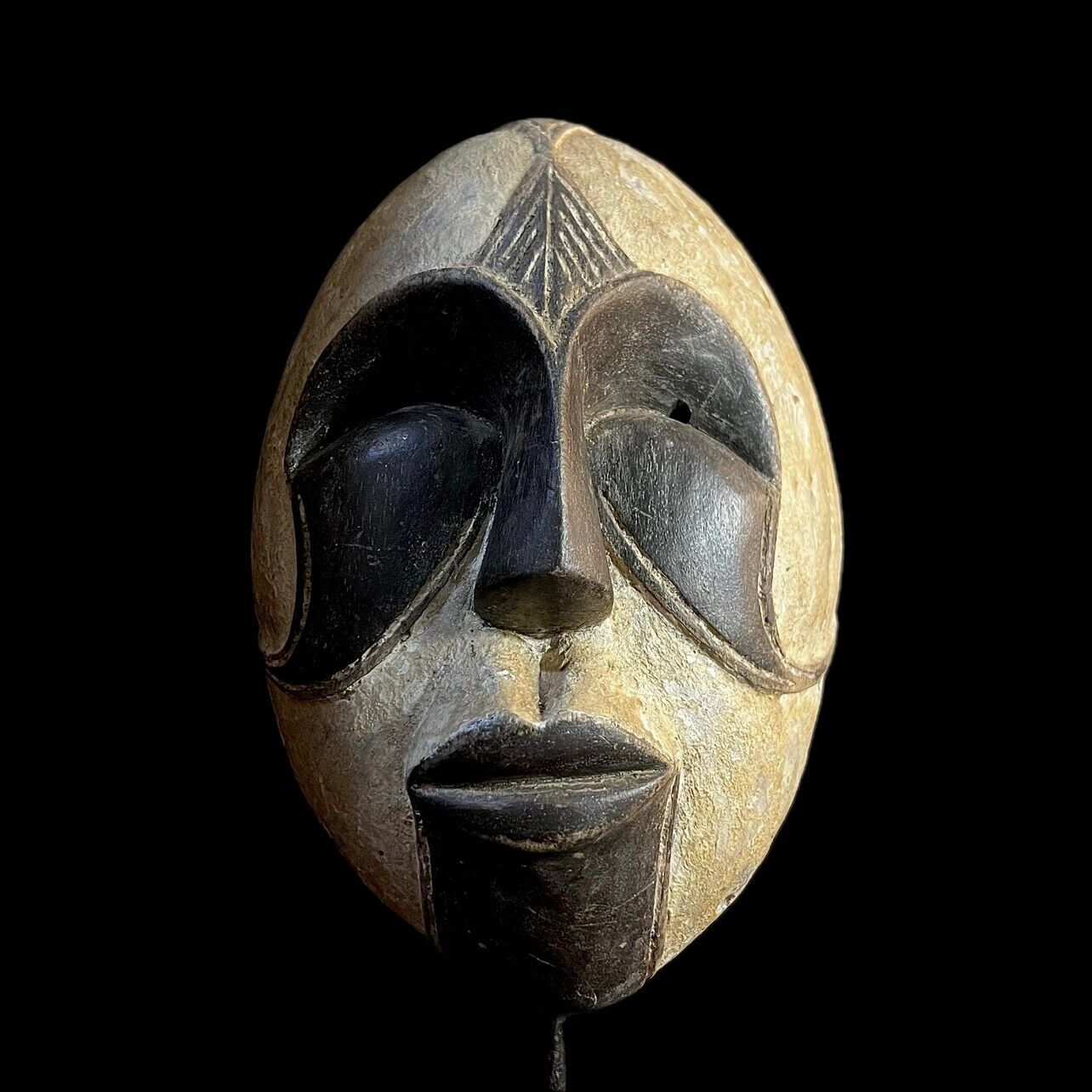 African mask Lega Mask Carved Vintage Wall Hanging Primitive -G1217