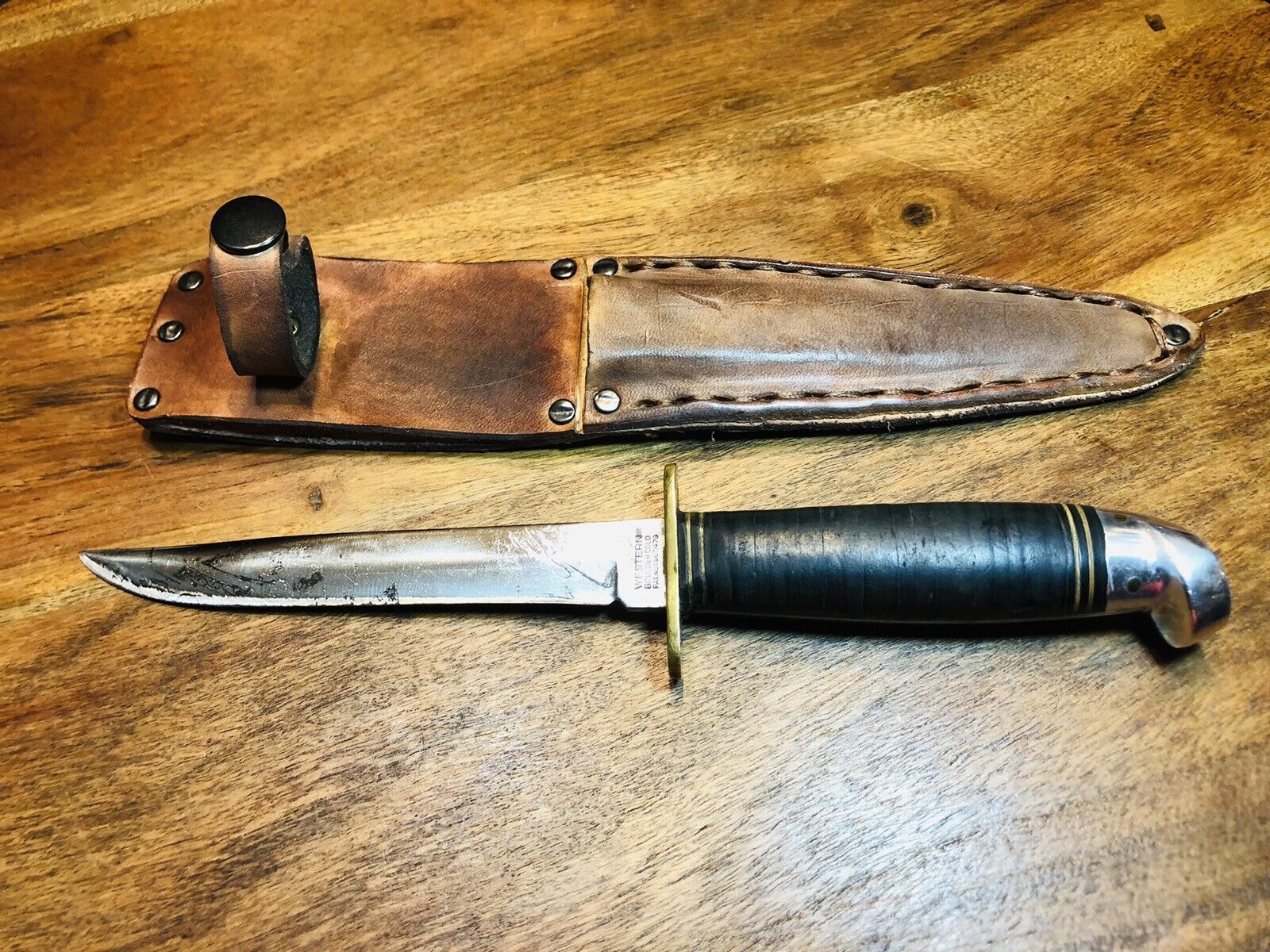 WESTERN POST WW2 46-48 L58 FIGHT KNIFE BOWIE STILETTO DAGGER BOULDER COLO