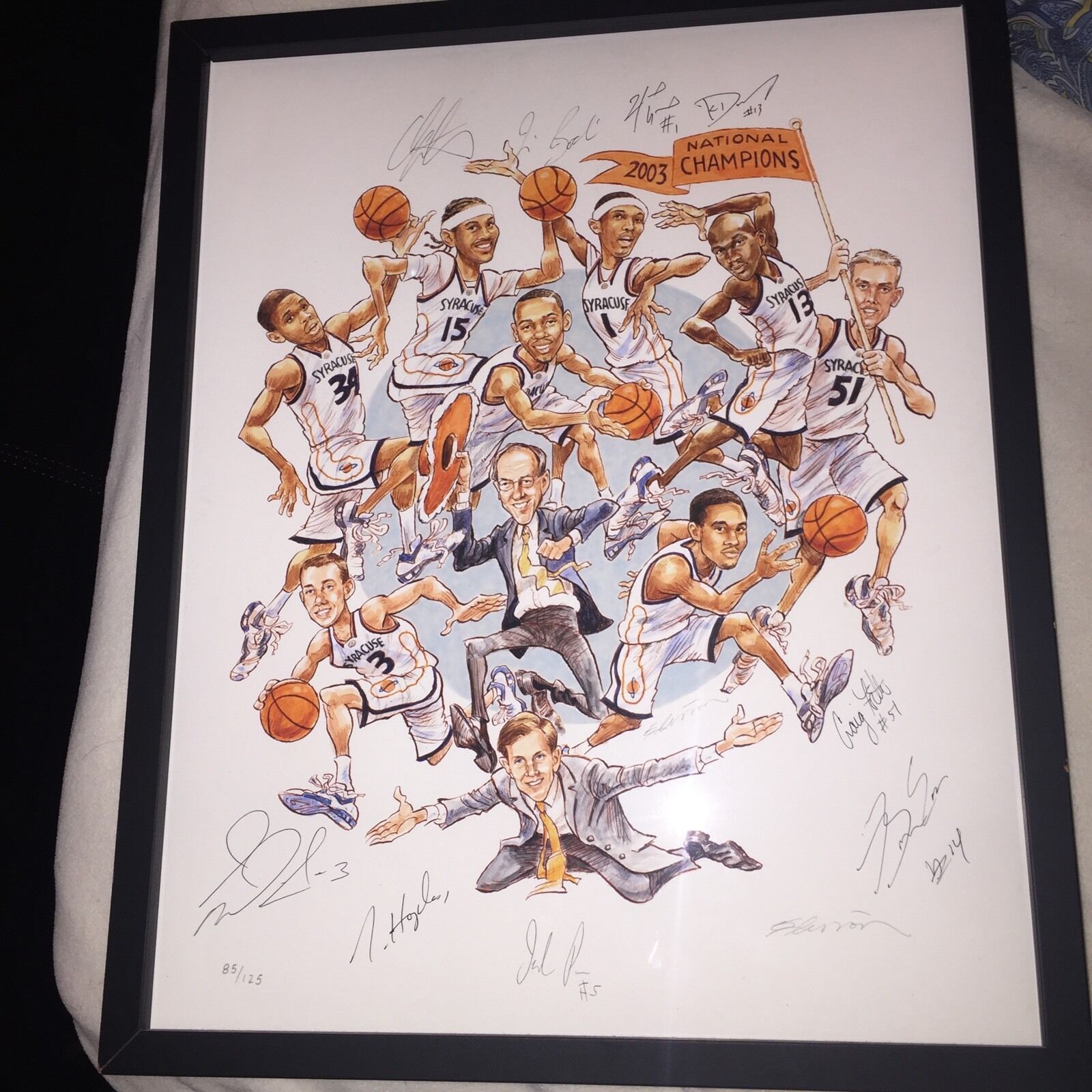 2003 Syracuse Team Signed 16x20 Poster Limited Edition 85/125