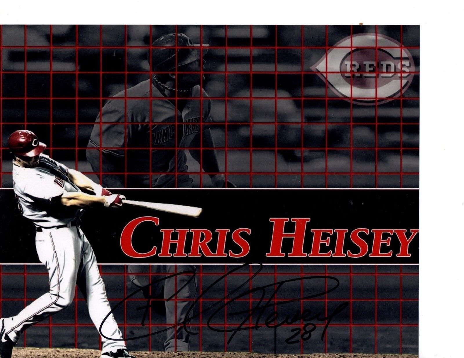 Chris Heisey Cincinnati Reds Signed 8x10 Photo LOM COA (PH2068)