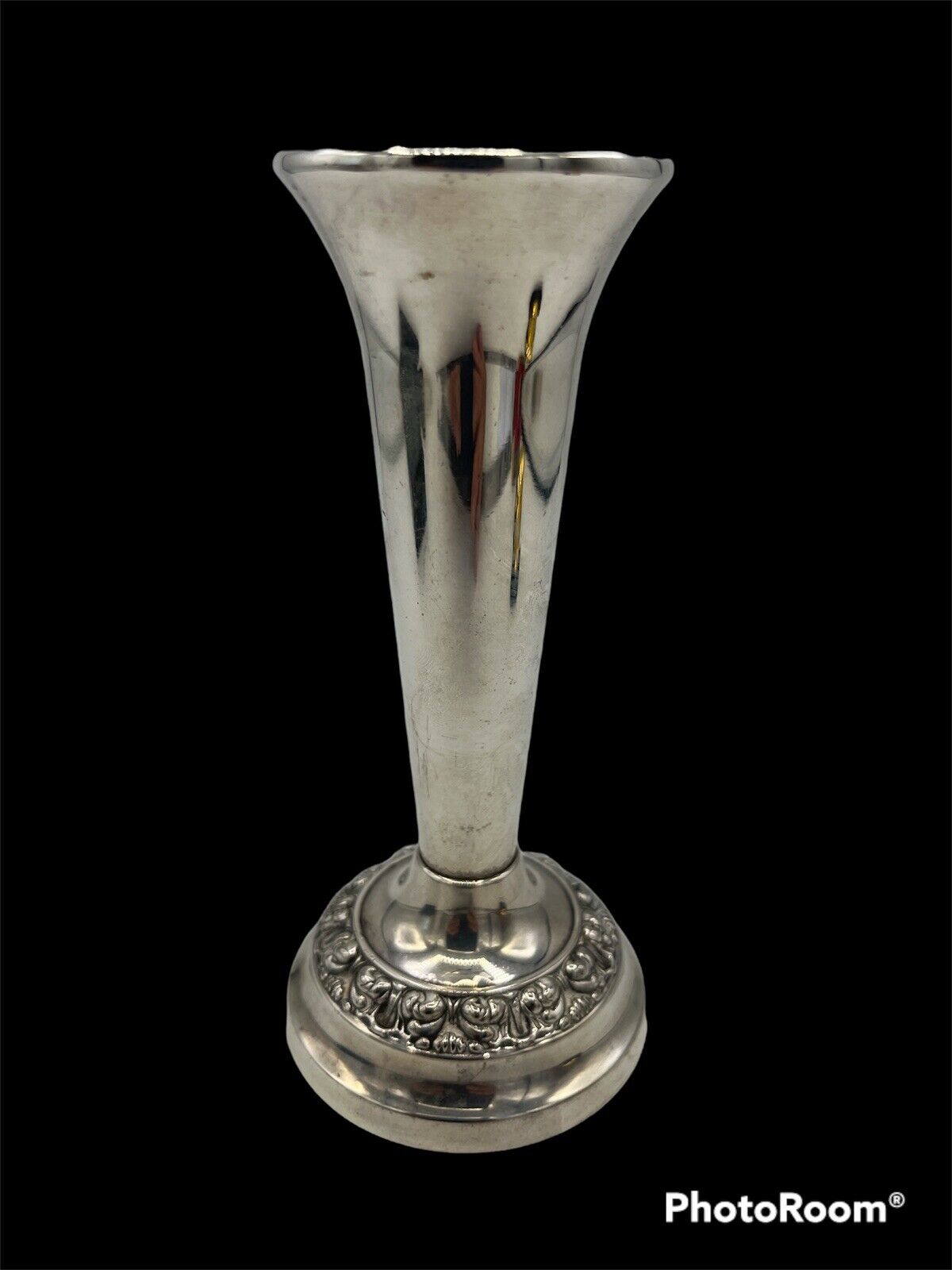 Vintage Ianthe Silverplate Flute Flower Vase, Floral Design England Wedding Deco