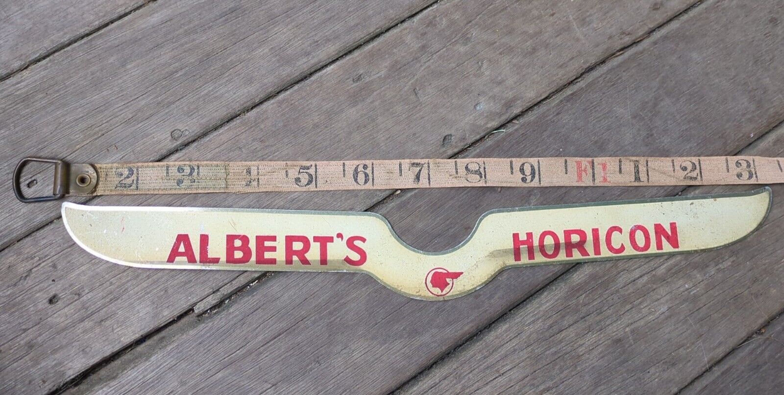 Vintage Alberts Grocery Store Placard Advertising Horicon New York