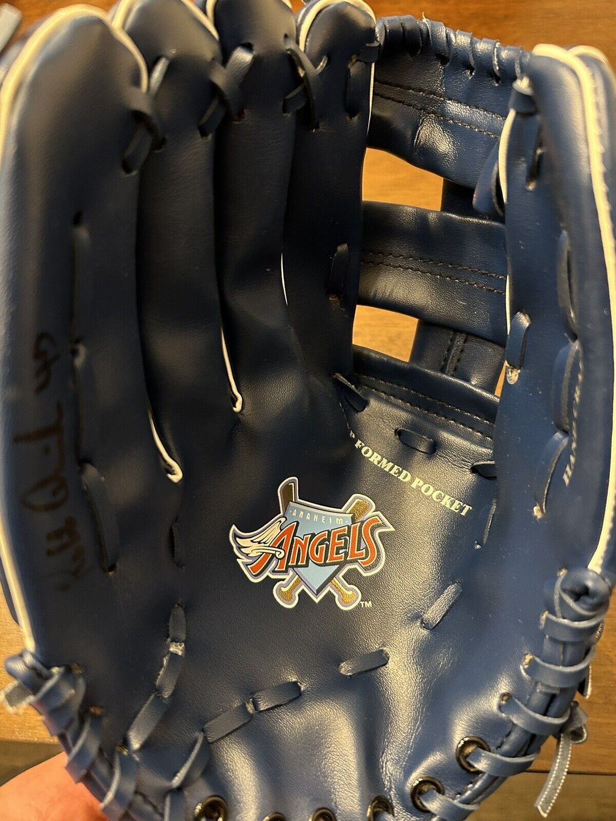 Anaheim Angels Signed/Autographed Glove - 2002Spring training (6 Signatures)