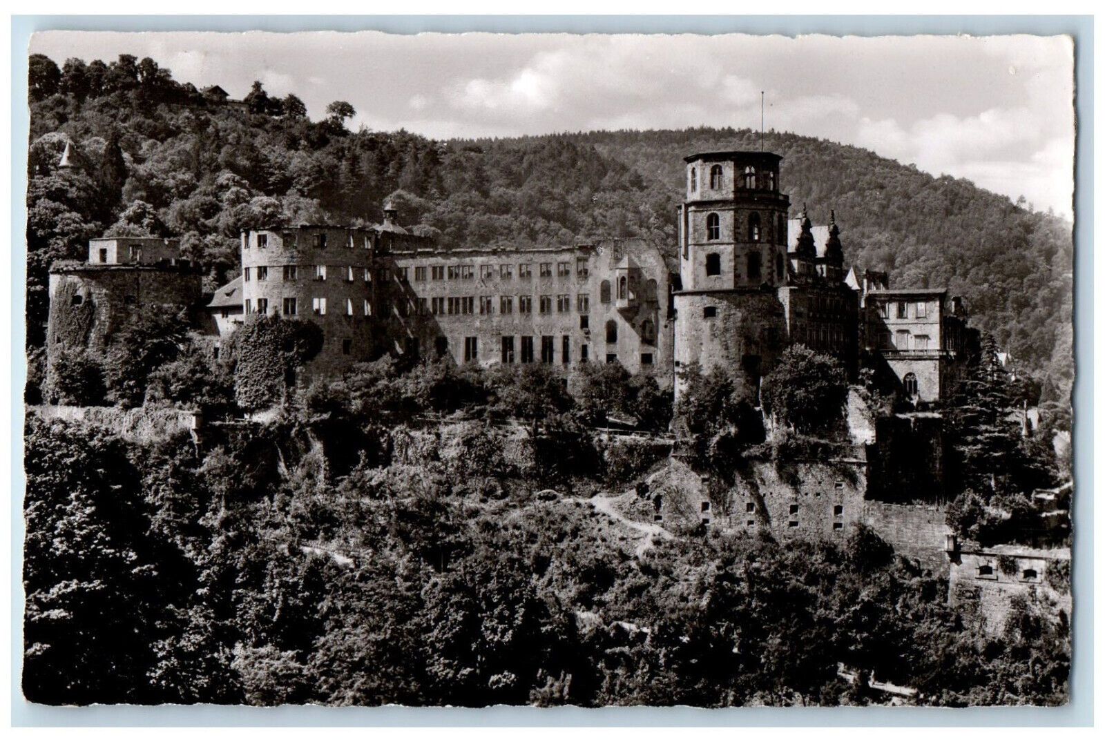 Heidelberg Germany Postcard Heidelberg Palace c1950's Posted RPPC Photo