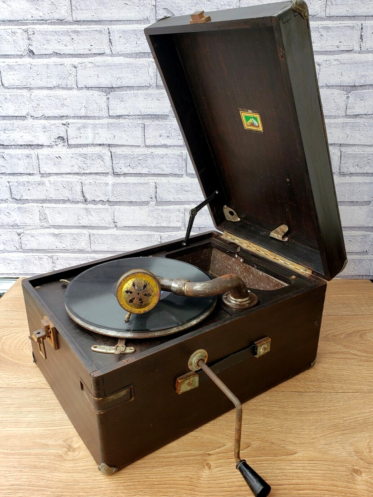 Antique Phonograph Original Garrard Swindon 55 Collectible Vintage Gramophone.