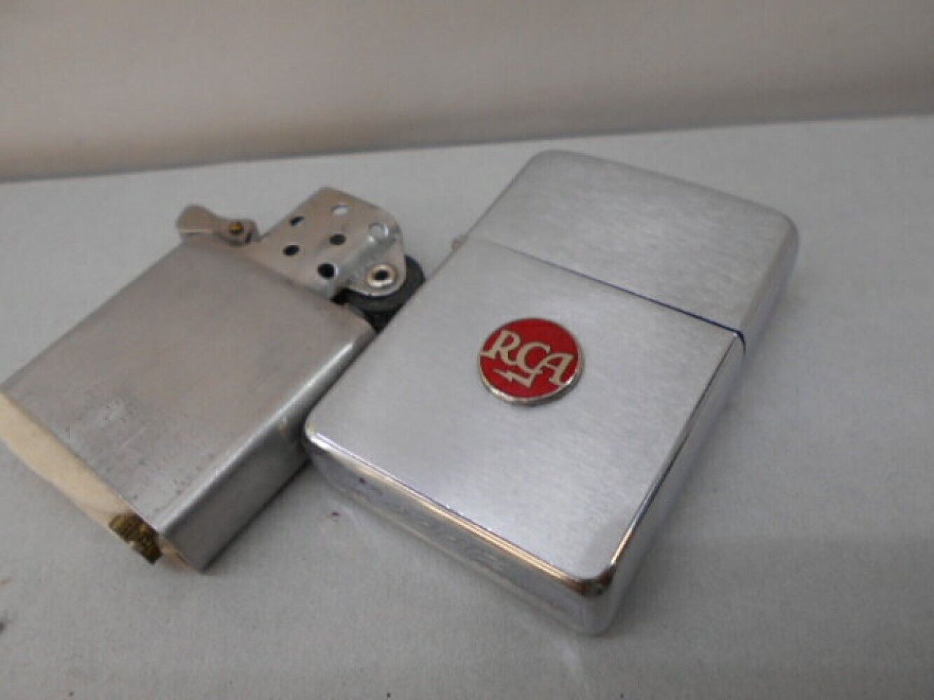 Zippo 1956 RCA Round Emblem Vintage Oil Lighter