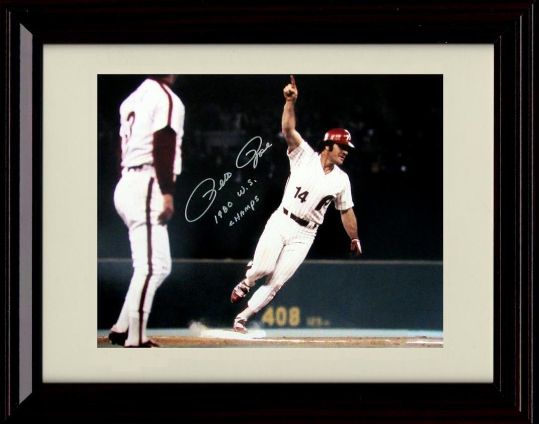 Gallery Framed Pete Rose - 1980 WS Champs - Philadelphia Phillies Autograph
