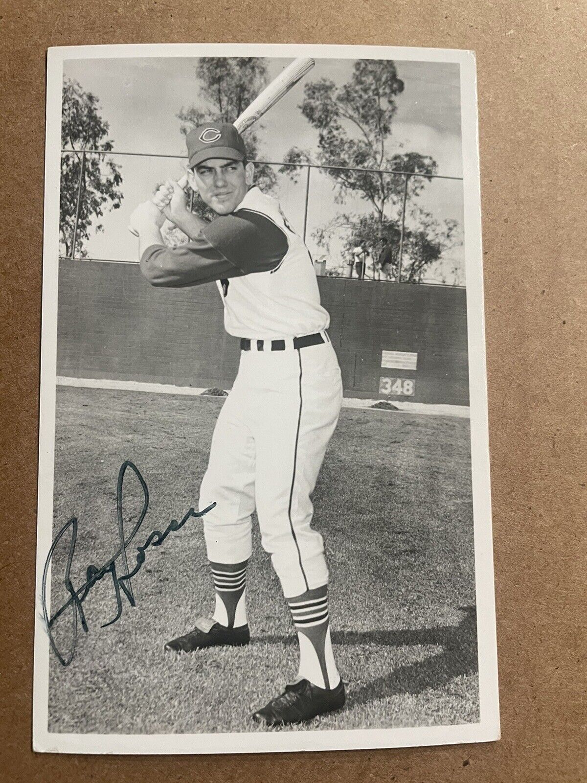 RAY FOSSE SIGNED CLEVELAND INDIANS TEAM ISSUED POSTCARD