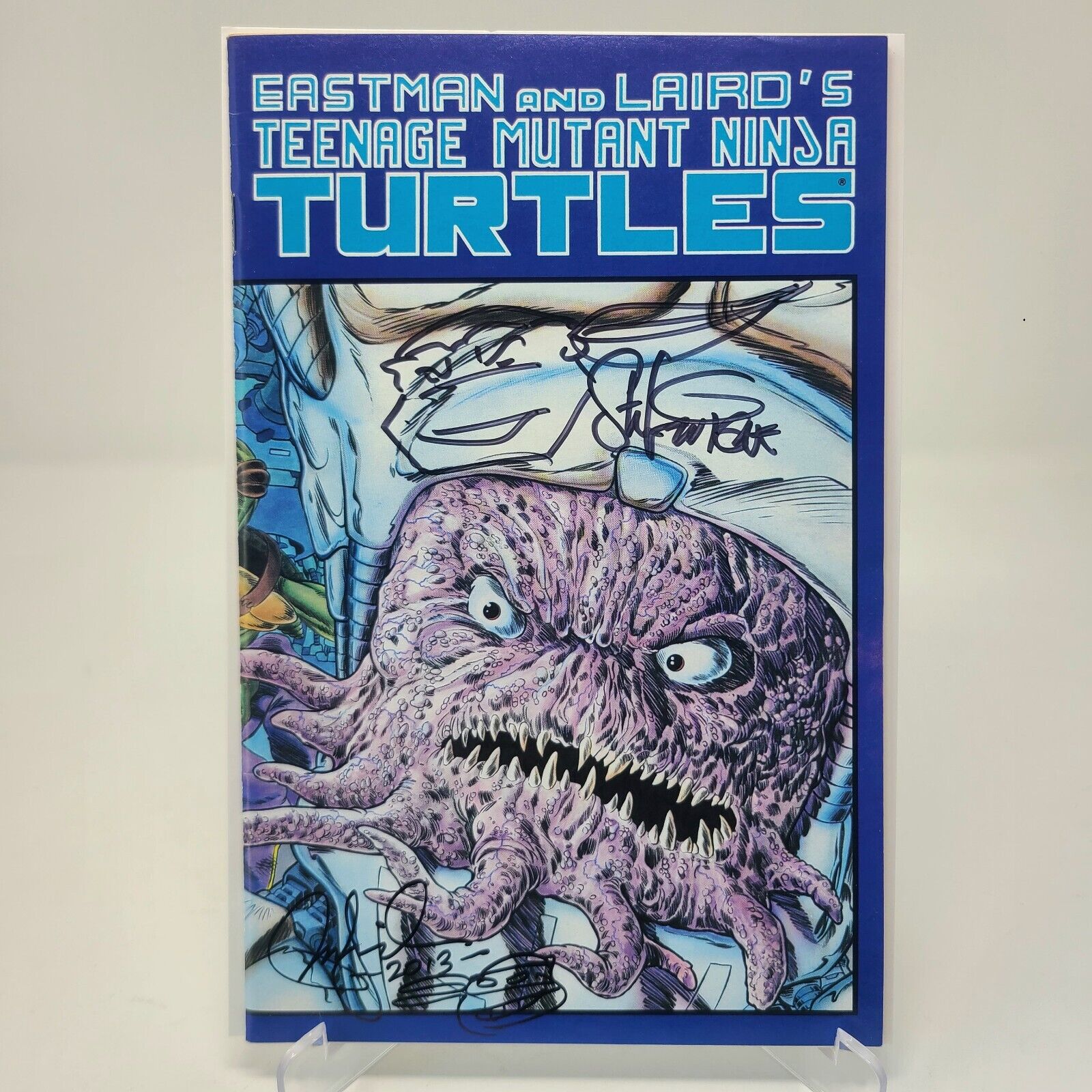 Teenage Mutant Ninja Turtles #7 2nd Print 1989 Mirage TRIPLE SIGNED REMARKED 