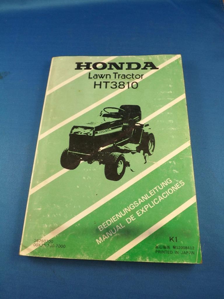 HONDA LAWN TRACTOR OWNERS MANUAL HT3810 LAWN CARE MOWER FRENCH & ENGLISH