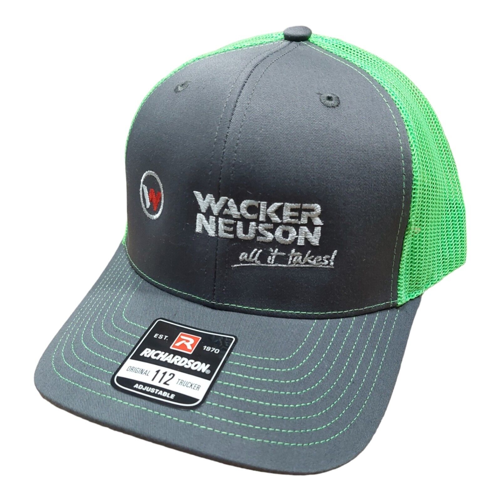 Wacker  Richardson Green Trucker Hat Sticker Oilfield Union Construction  P283