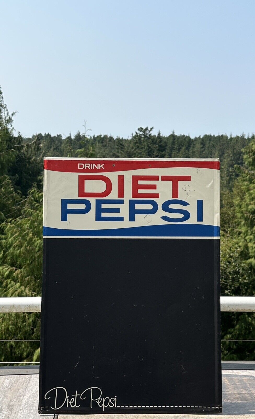 Vintage Diet Pepsi Metal Advertising Soda Chalkboard Menu Sign Canada Barker