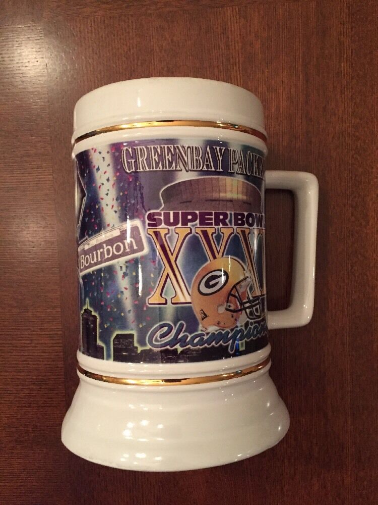 1996 Green Bay Packers Super Bowl Champions XXXI Beer Stein,Superdome (B26)