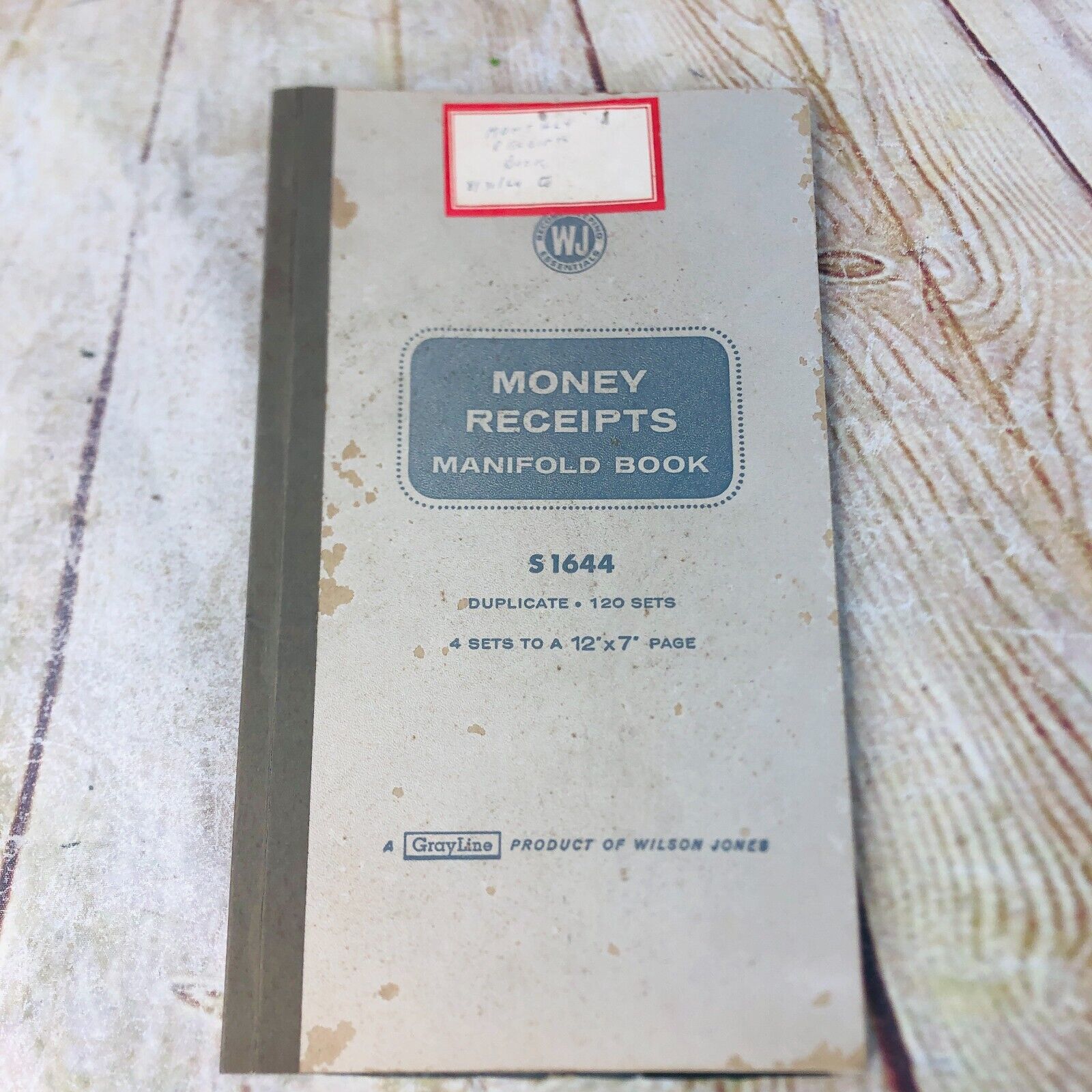 vtg Money receipts book Manifold book 1964 1965 all used  ephemera junk journal