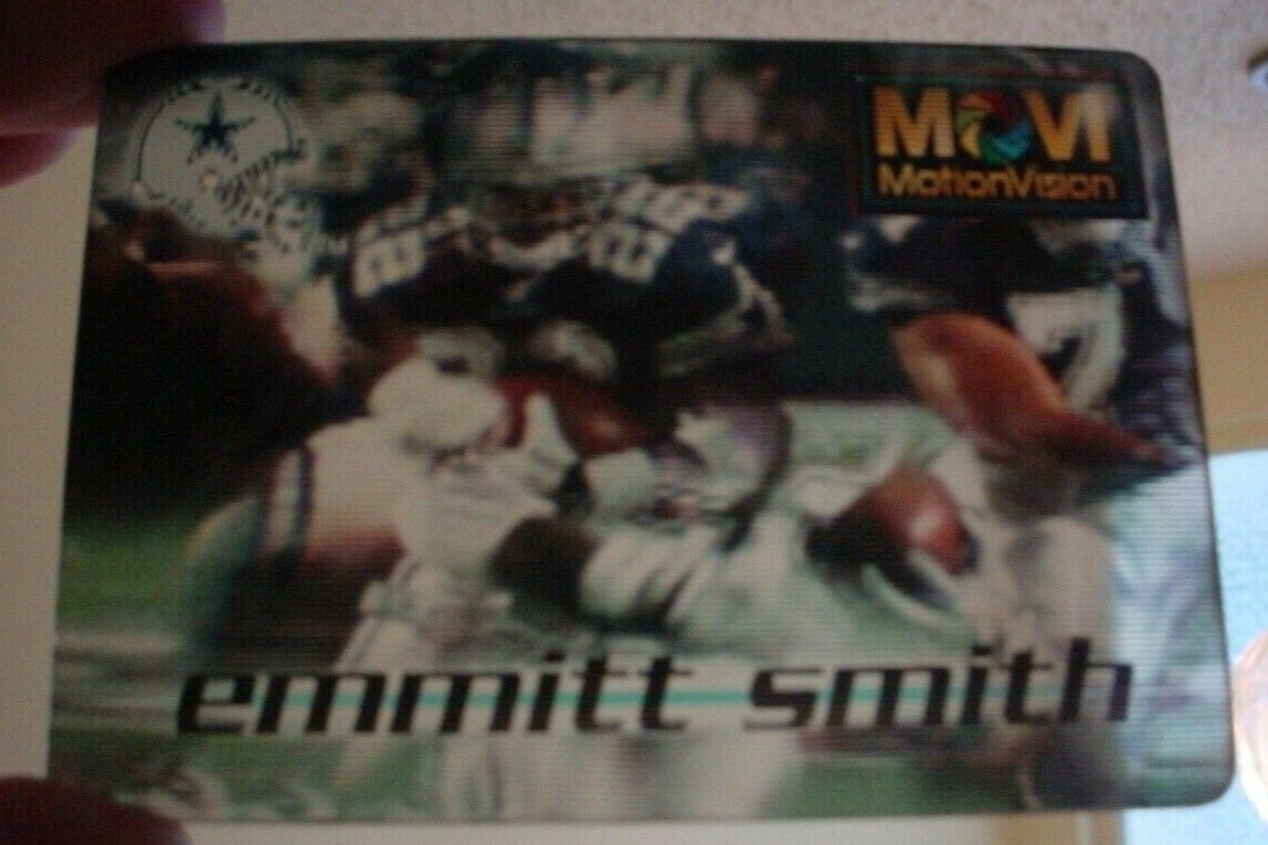  1997 Motion Vision EMMITT SMITH Dallas Cowboys Movi Card Mint MotionVision