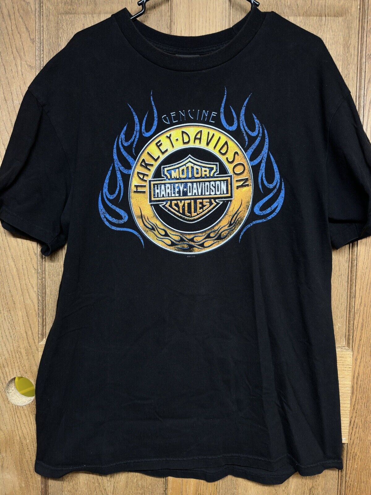 Harley Davidson Doc\'s STL St. Louis MO Black Flames Eagle Shirt 2011- Mens XL