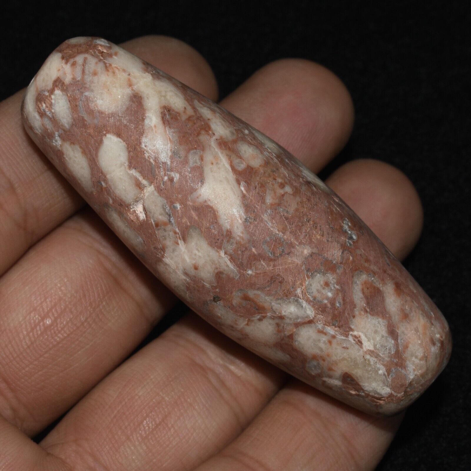 Large Very Old Ancient Jasper Stone Bead in Good Condition Over 2000+ Years Old