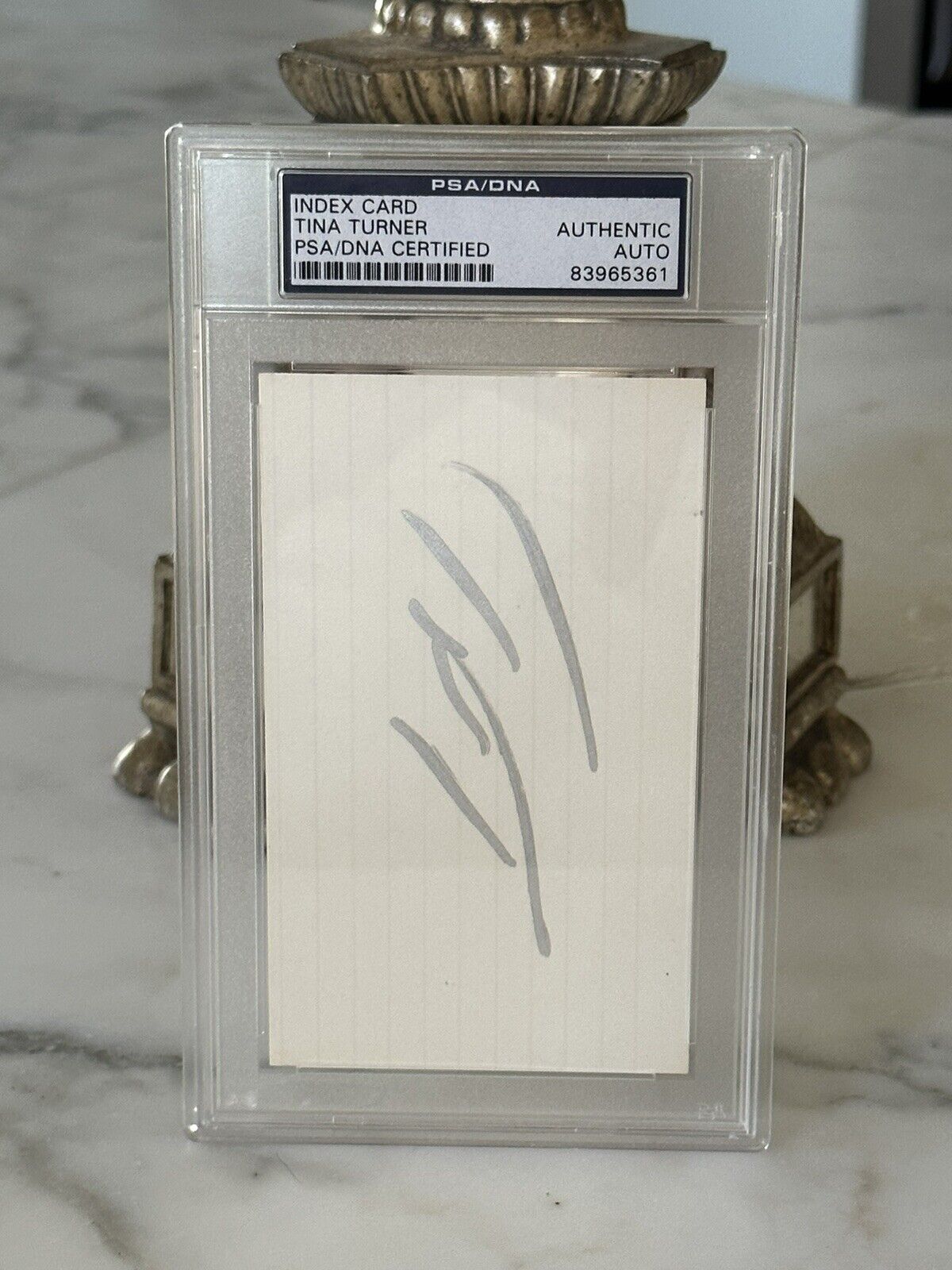 Tina Turner Autograph Encased PSA Certified  4\