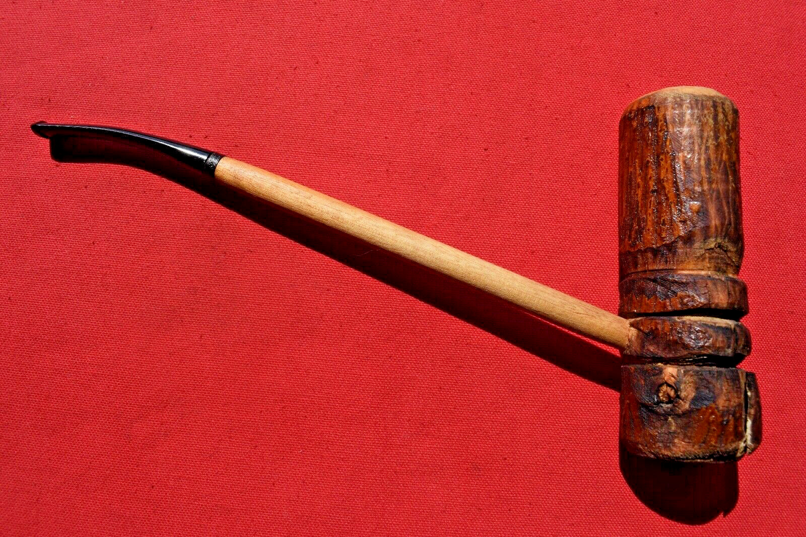 Vintage Unsmoked Buescher\'s Sweet Hardwood Hickory MacArthur Style Pipe Bent 11\