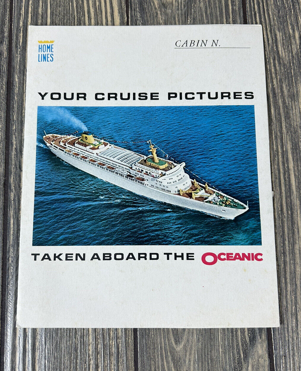 Vintage Home Lines Your Cruise Pictures Taken Aboard The Oceanic Folder Only D
