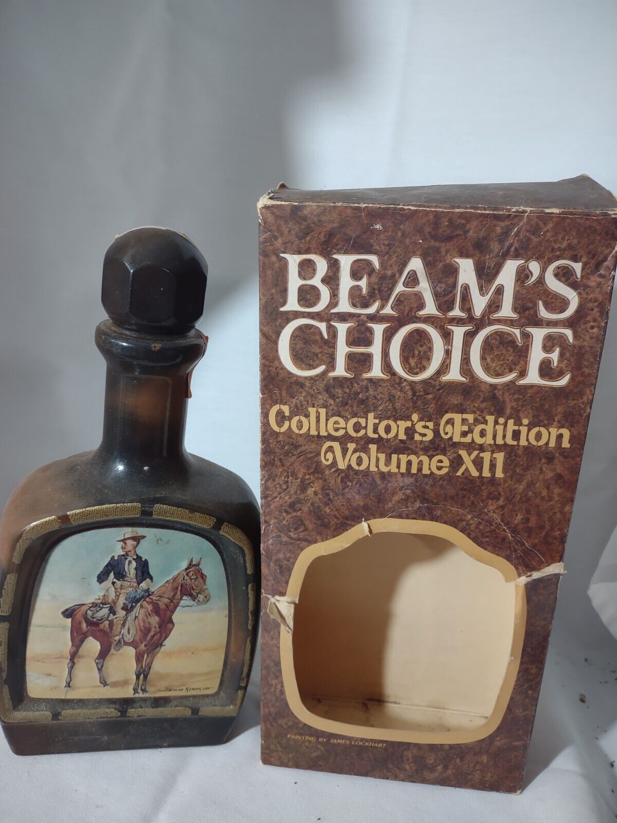 Jim Beam Decanter Bottle - Lieutenant Robertson By Frederick Remington With BOX