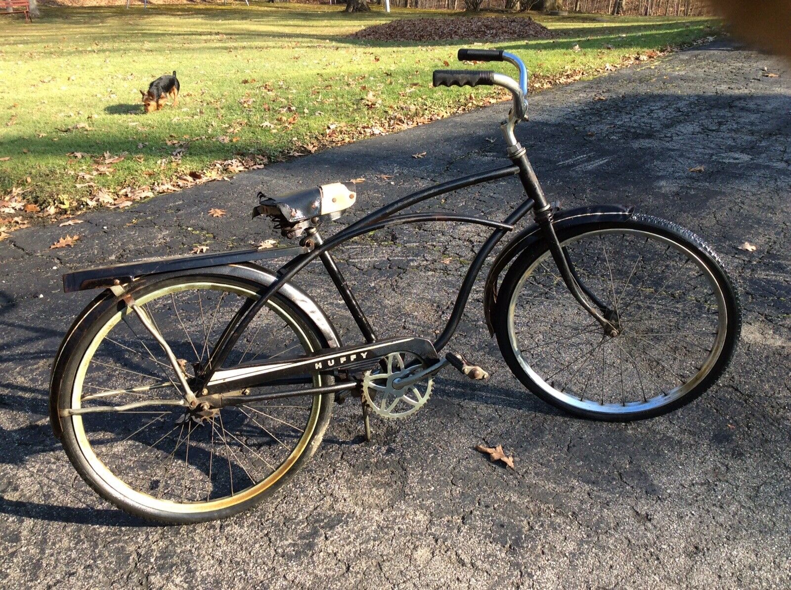 Vintage Huffy 24” Black Boys Bike - Original - Good