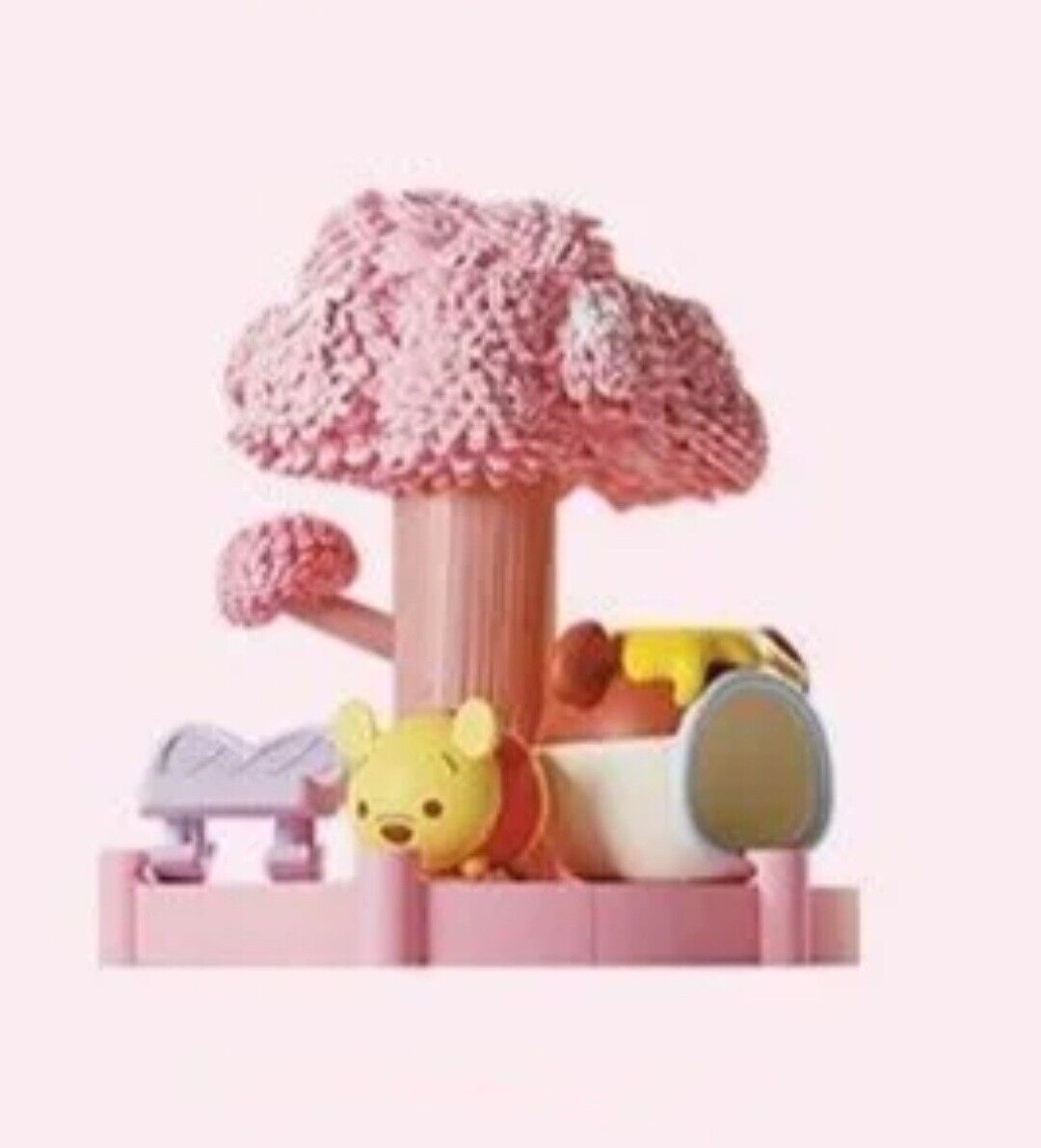 Licensed Disney Pink Sakura Tree Winnie The Pooh Blind Box Figure Cake Topper