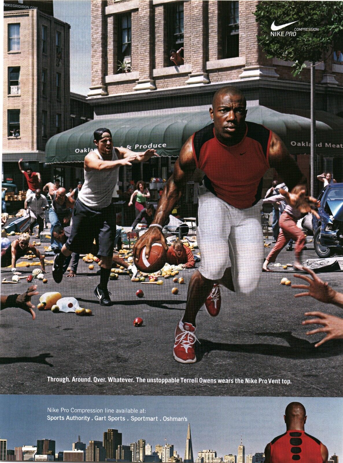 2004 PRINT AD - NIKE - NIKE PRO COMPRESSION AD - TERRELL OWENS TO OAKLAND
